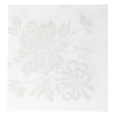 Hoffmaster 8.5" Linen-Like Silver Floral Dinner Napkins 300 PK 125040